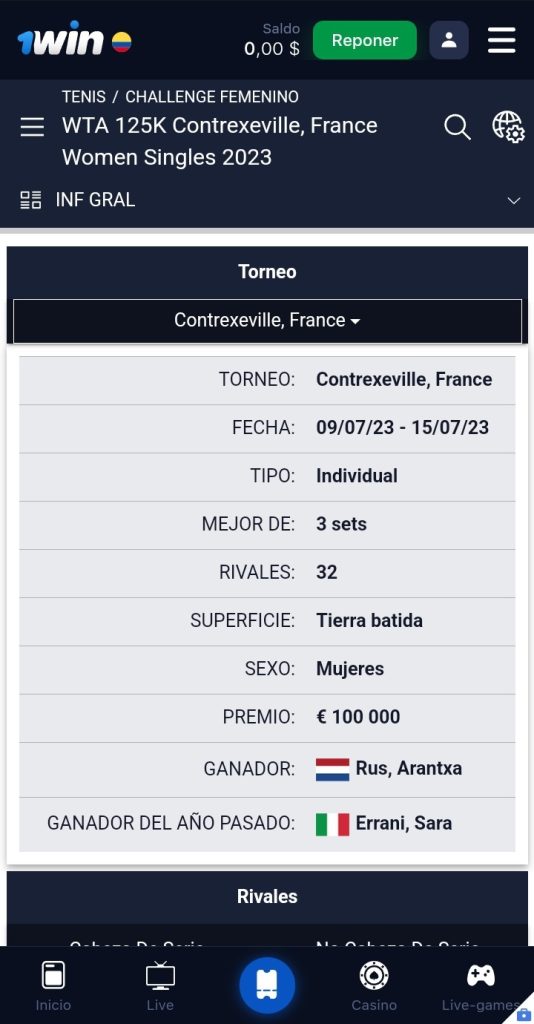 Bono de bienvenida 500% en 1Win Colombia