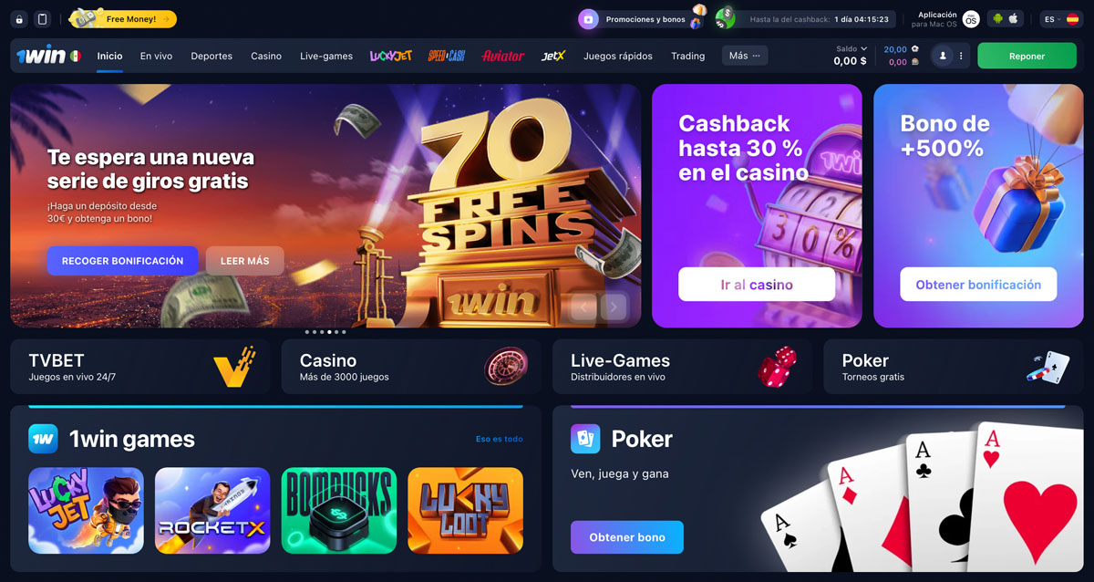 1Win en México: apuestas deportivas y juegos de casino en línea