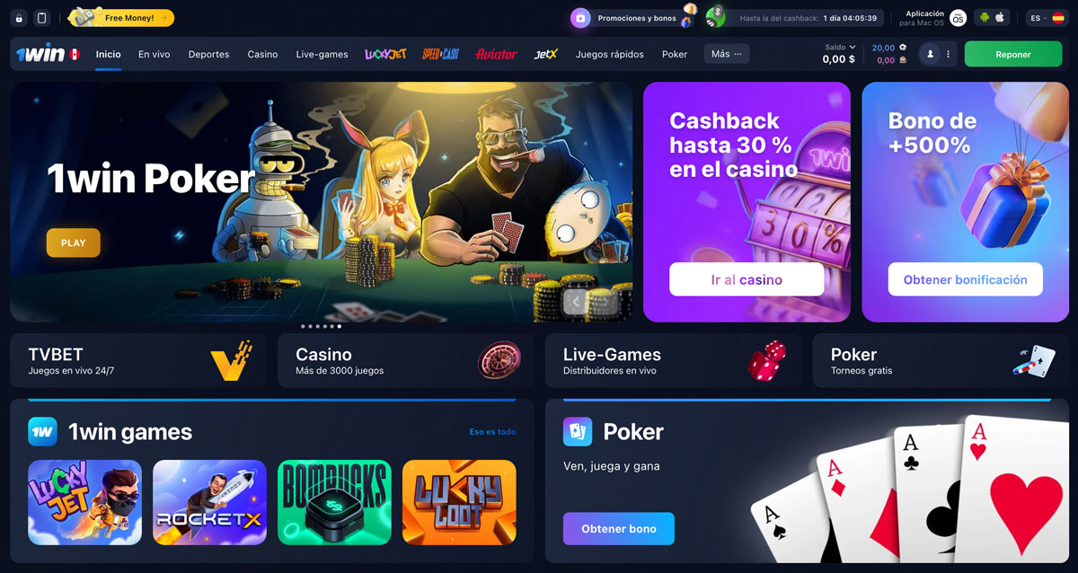 1Win en Perú: apuestas deportivas y juegos de casino en línea